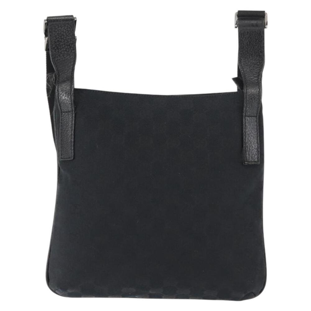 GUCCI GG Canvas Shoulder Bag Black Silver 122793 Auth 146012 - Picture 2 of 16